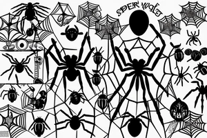 Spider with a number tattoo idea