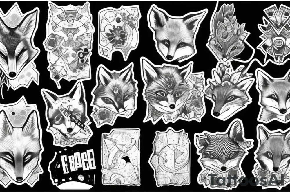 space fox tattoo idea