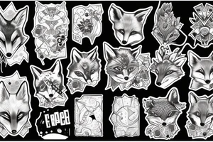 space fox tattoo idea
