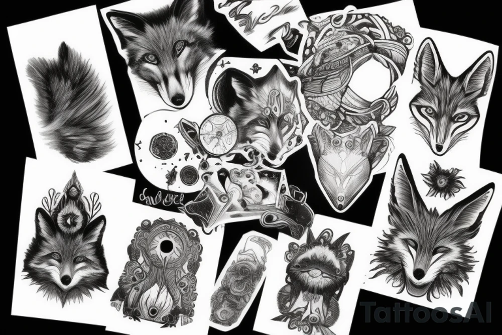 space fox tattoo idea