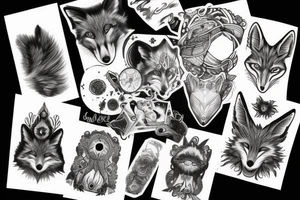 space fox tattoo idea