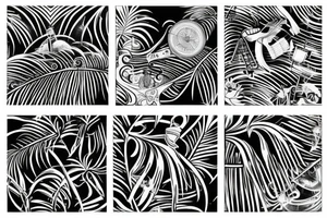 Palm and music tattoo idea