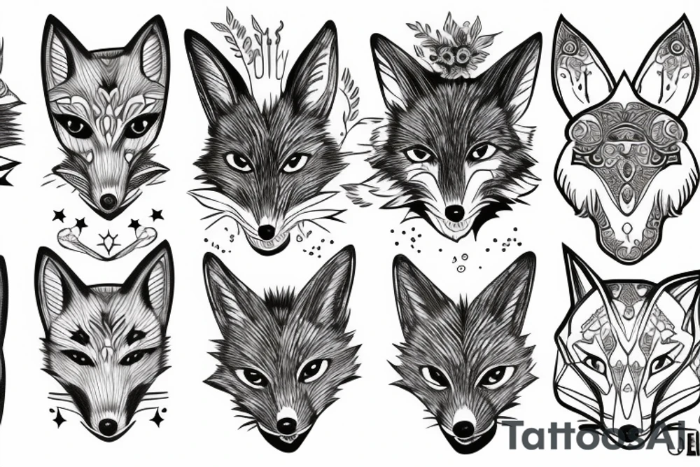 space fox tattoo idea