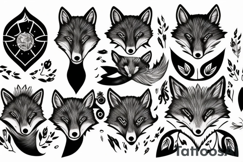 space fox tattoo idea