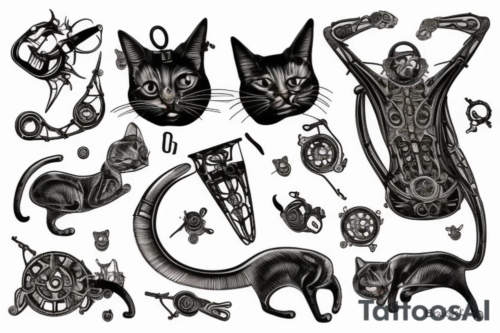 cat from Bulgakov's novel Master and Margarita tattoo idea
