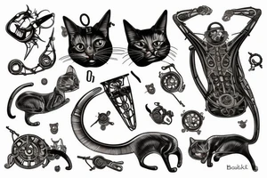 cat from Bulgakov's novel Master and Margarita tattoo idea