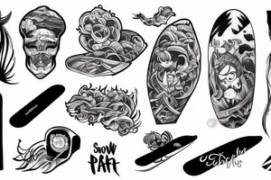 Snowboarder tattoo idea