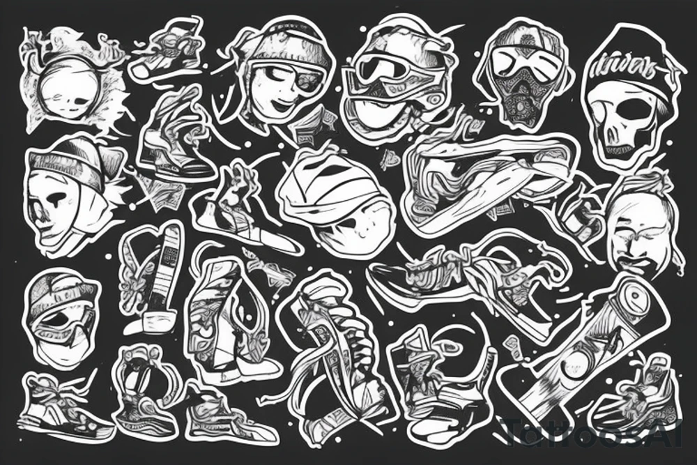 Snowboarder tattoo idea