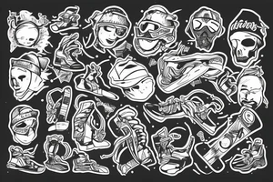 Snowboarder tattoo idea
