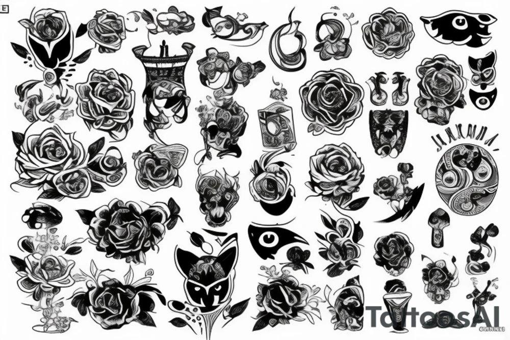 Демон tattoo idea
