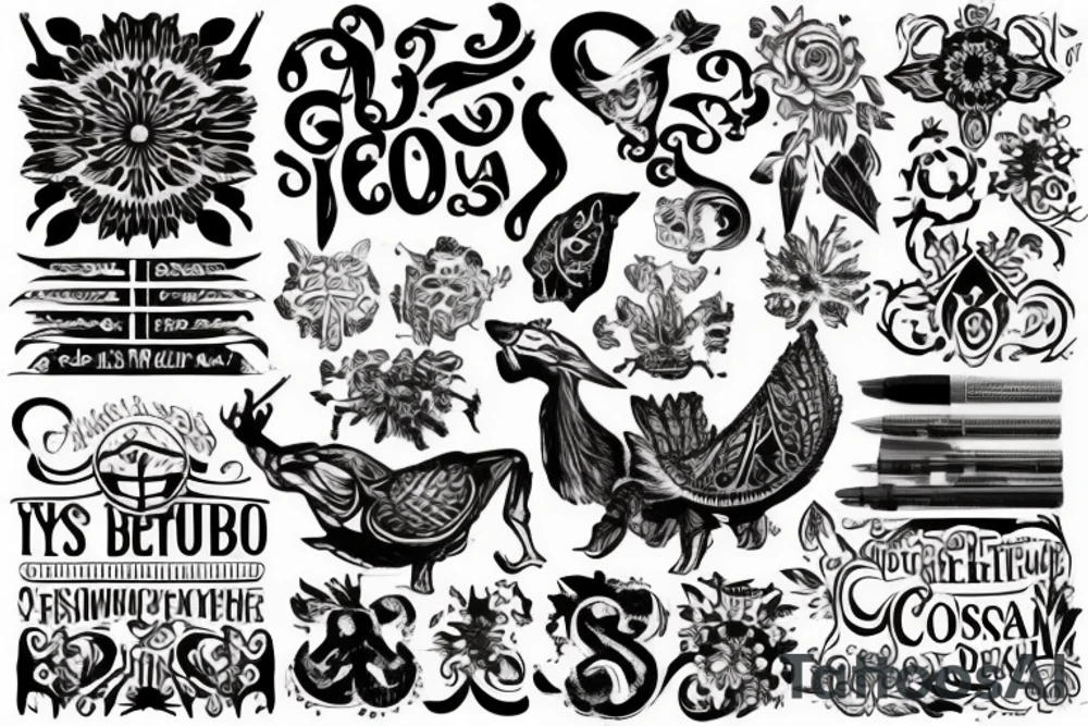 Один солдат смотрит как в небо улетают души его сослуживцев tattoo idea