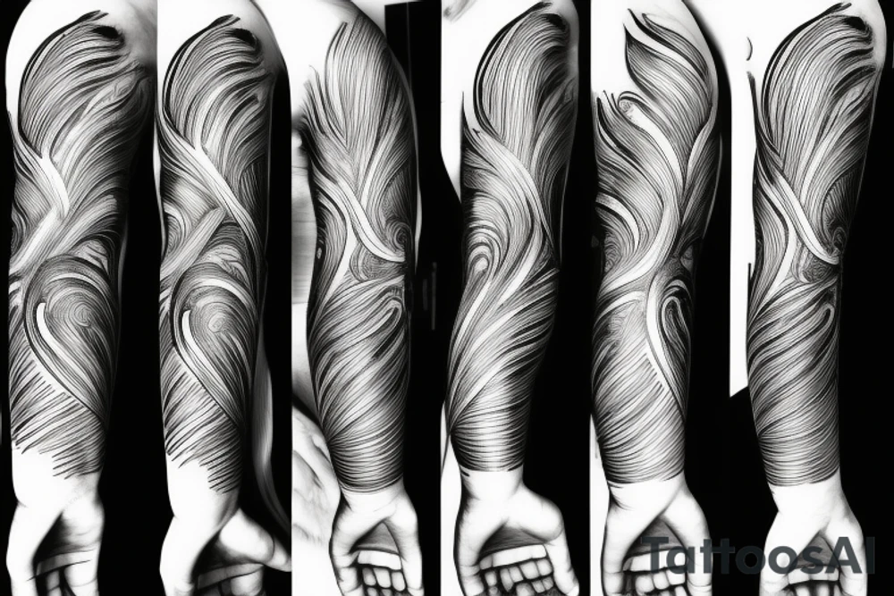 Palm and music tattoo idea