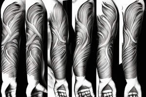 Palm and music tattoo idea