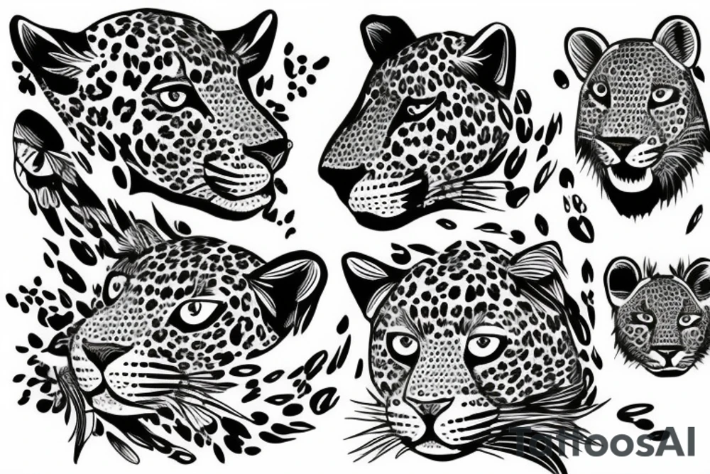 Leopard style tattoo idea