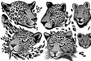 Leopard style tattoo idea