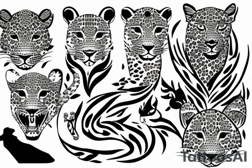 Leopard style tattoo idea
