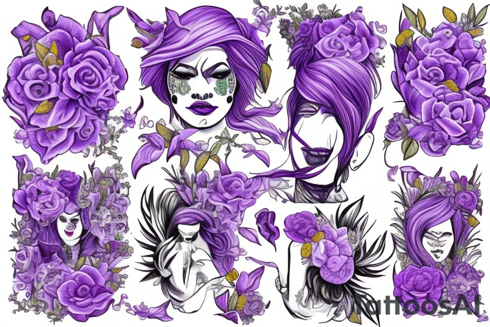 Fine lines lavender tattoo idea
