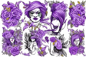 Fine lines lavender tattoo idea