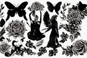 Woman life freedom tattoo idea