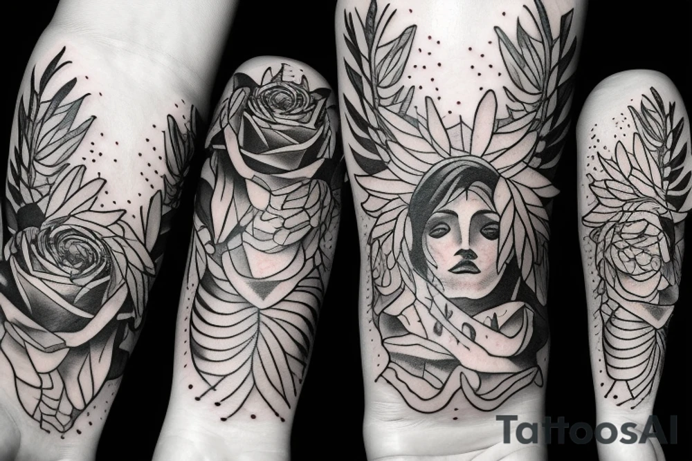 Woman life freedom tattoo idea