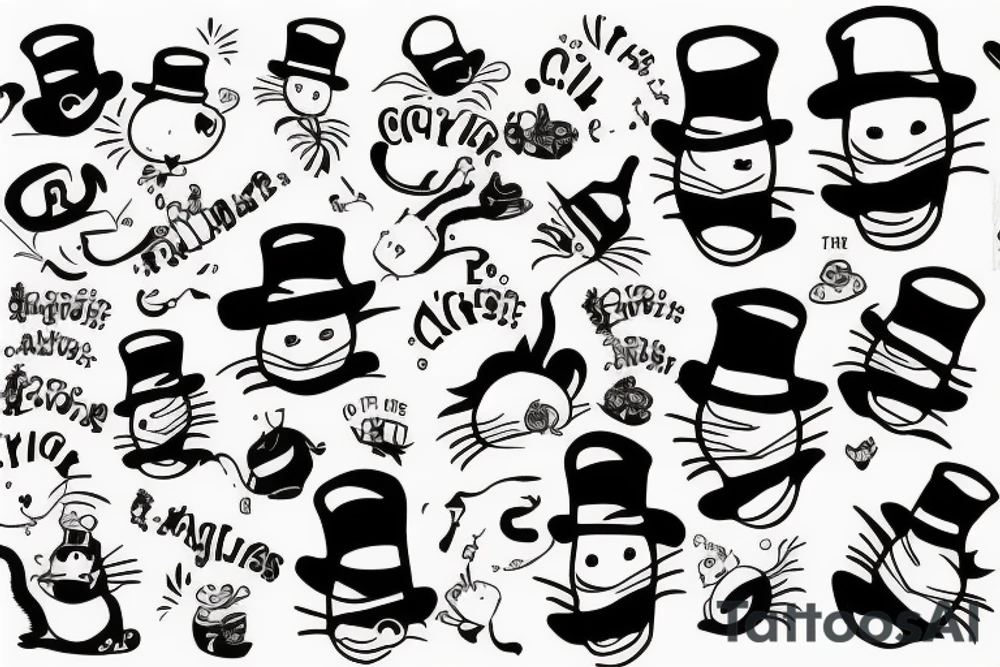 cat in hat tattoo idea