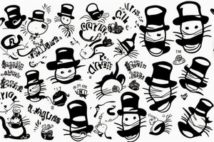 cat in hat tattoo idea
