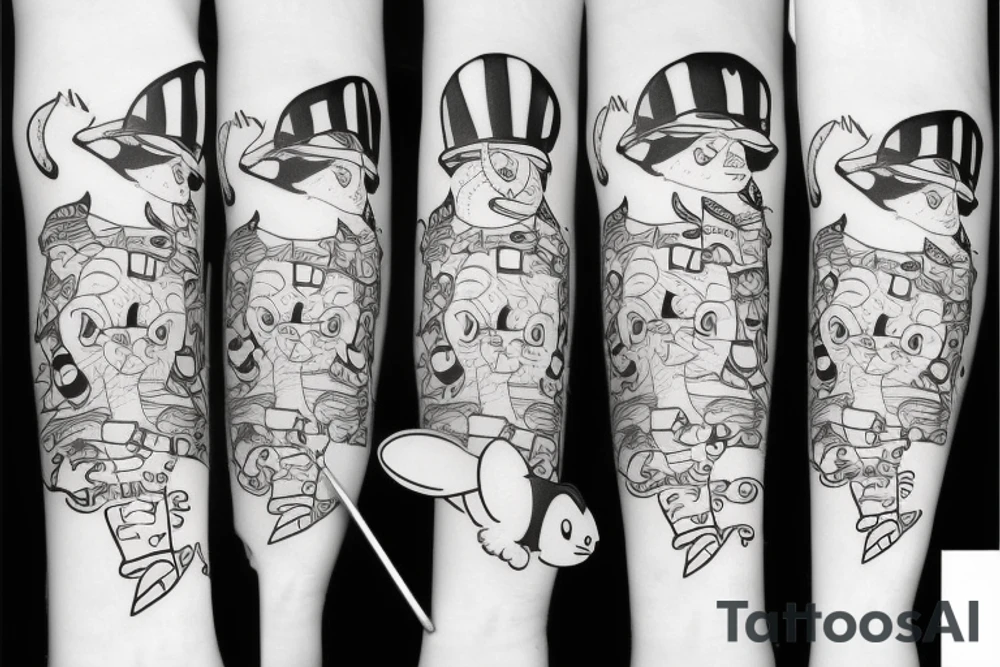cat in hat tattoo idea
