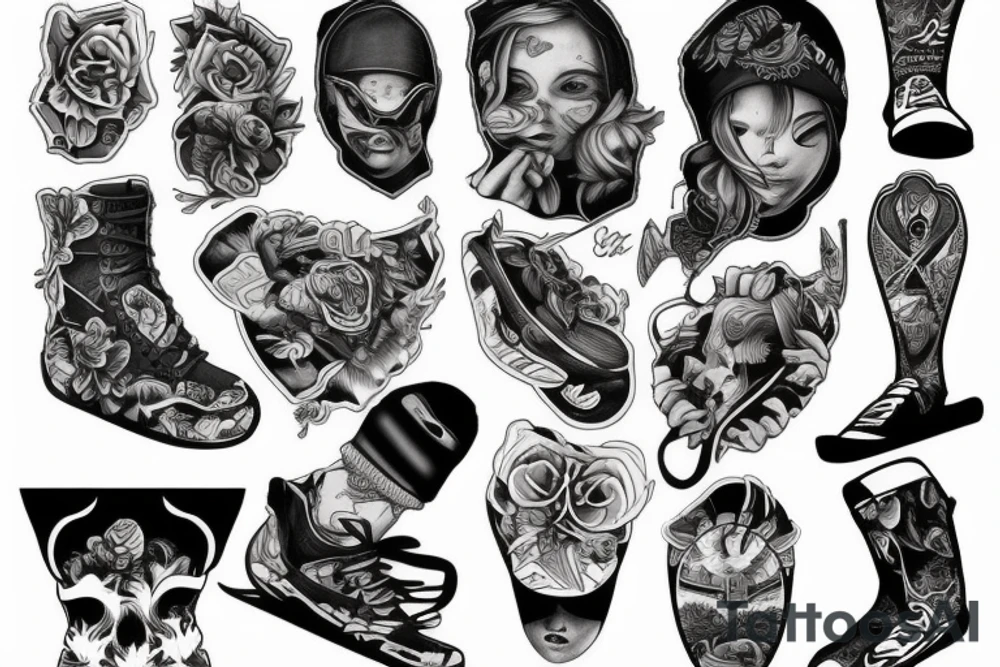Snowboarder tattoo idea