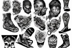 Snowboarder tattoo idea