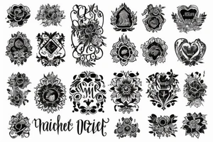 create tatoo with my second name Фалькенгоф without any decoration tattoo idea