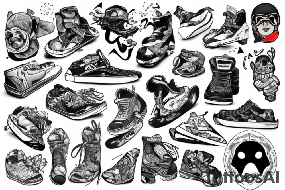 Snowboarder tattoo idea