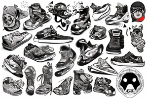Snowboarder tattoo idea