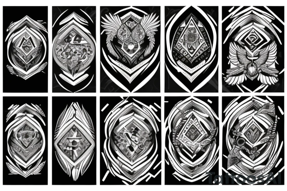 tribal pattern, eagle with diamond in his claws tattoo idea tribal pattern, eagle with diamond in his claws tattoo idea