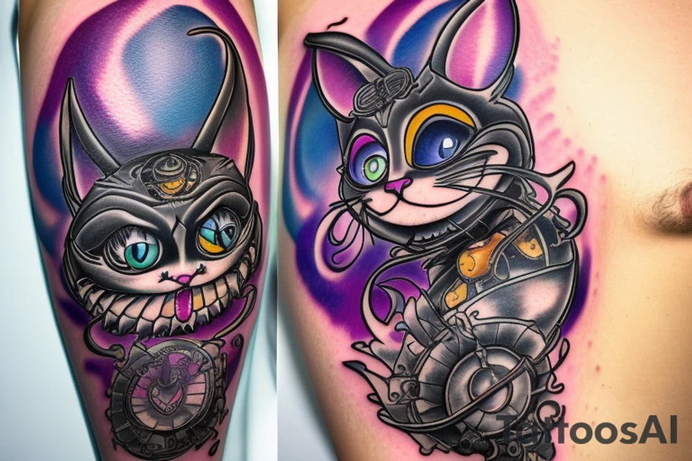 cheshire cat from alice in wonderland tattoo idea