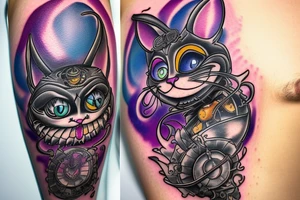 cheshire cat from alice in wonderland tattoo idea