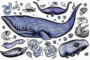 blue whale tattoo idea