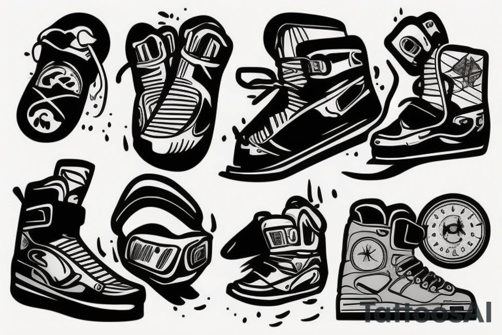Snowboarding tattoo idea