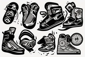 Snowboarding tattoo idea