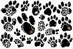 Dog paw stylized tattoo idea