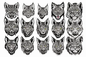 King of Jungle with lynx tattoo idea