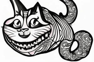 cheshire cat from alice in wonderland tattoo idea