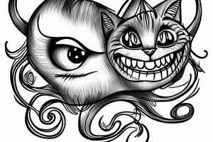 cheshire cat from alice in wonderland tattoo idea