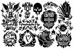 create tatoo with my second name Falkengof without any decoration tattoo idea