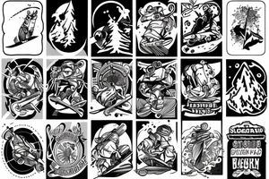 Snowboarding tattoo idea
