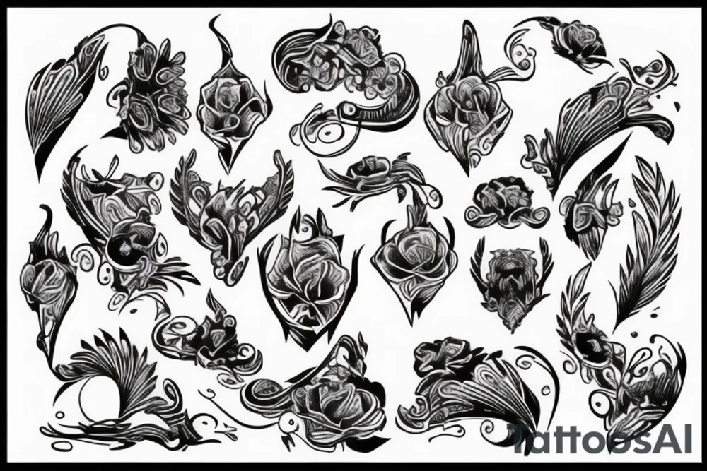 9 family members tattoo idea