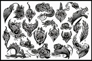 9 family members tattoo idea