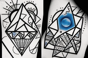 Triangle. Fire. Blue Fire. Energy. Harmony. Balance. tattoo idea