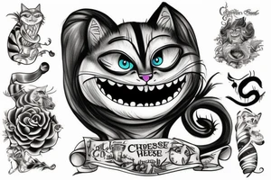 cheshire cat from alice in wonderland tattoo idea