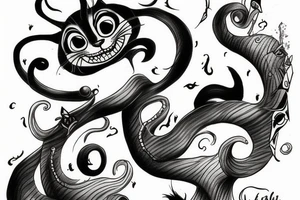 cheshire cat from alice in wonderland tattoo idea