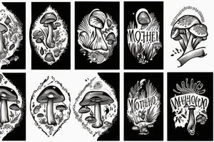 Mother Of land with mushrooms tattoo idea
